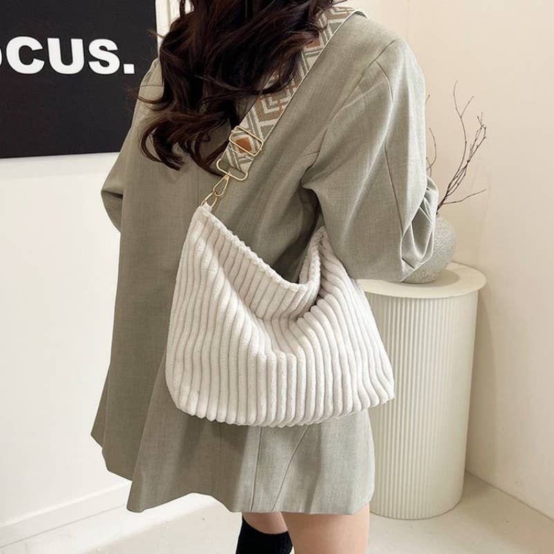 Corduroy AZTEC Guitar Shoulder Strap Tote Bag