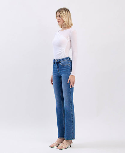 HIGH RISE FULL LENGTH BOOTCUT JEANS - Southern Sassy Boutique