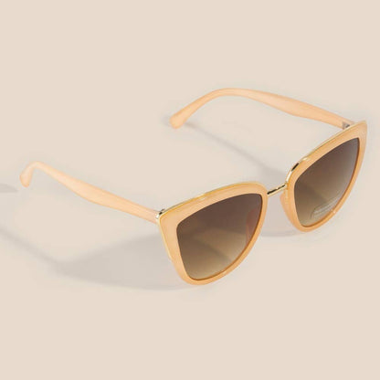 Metallic Accent Cat Eye Sunglasses Set