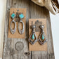 Western Aztec Cross Stone Stud Earrings