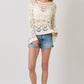 Crochet Knit Sweater Top
