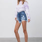 HIGH RISE DENIM SHORTS