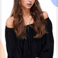 Off Shoulder Balloon Sleeve Top