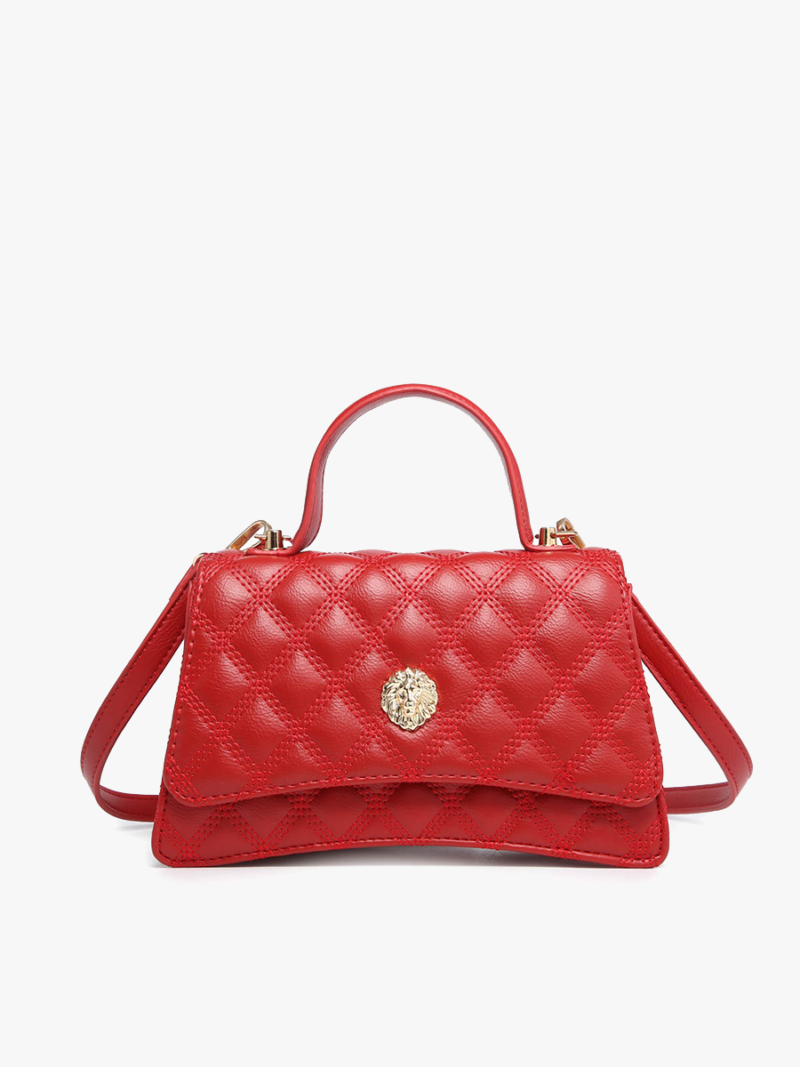 Leona Quilted Lion Head Satchel