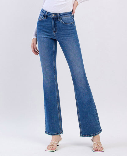 HIGH RISE FULL LENGTH BOOTCUT JEANS - Southern Sassy Boutique