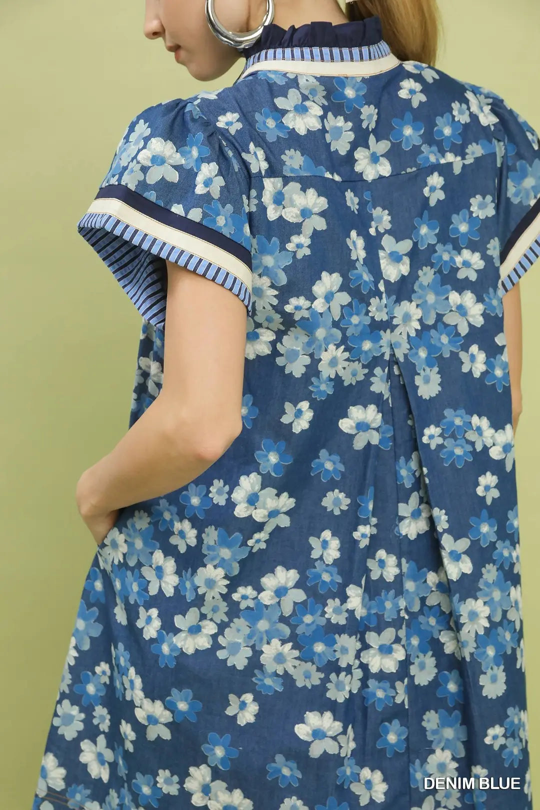 Floral Print & Stripe Dress