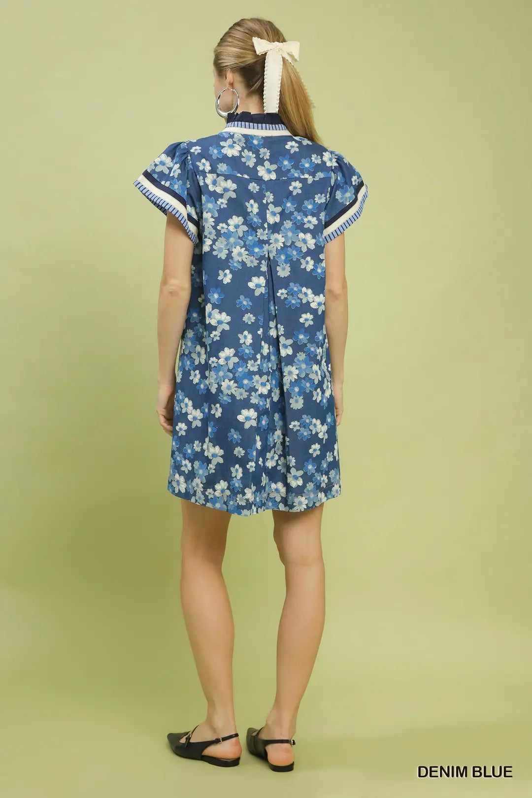 Floral Print & Stripe Dress