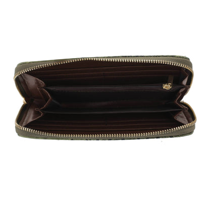 Ostrich & Croc Embossed Hobo Set w/ Wallet