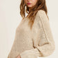 Lightweight Dolman Sleeve Boat Neck Sweater Top