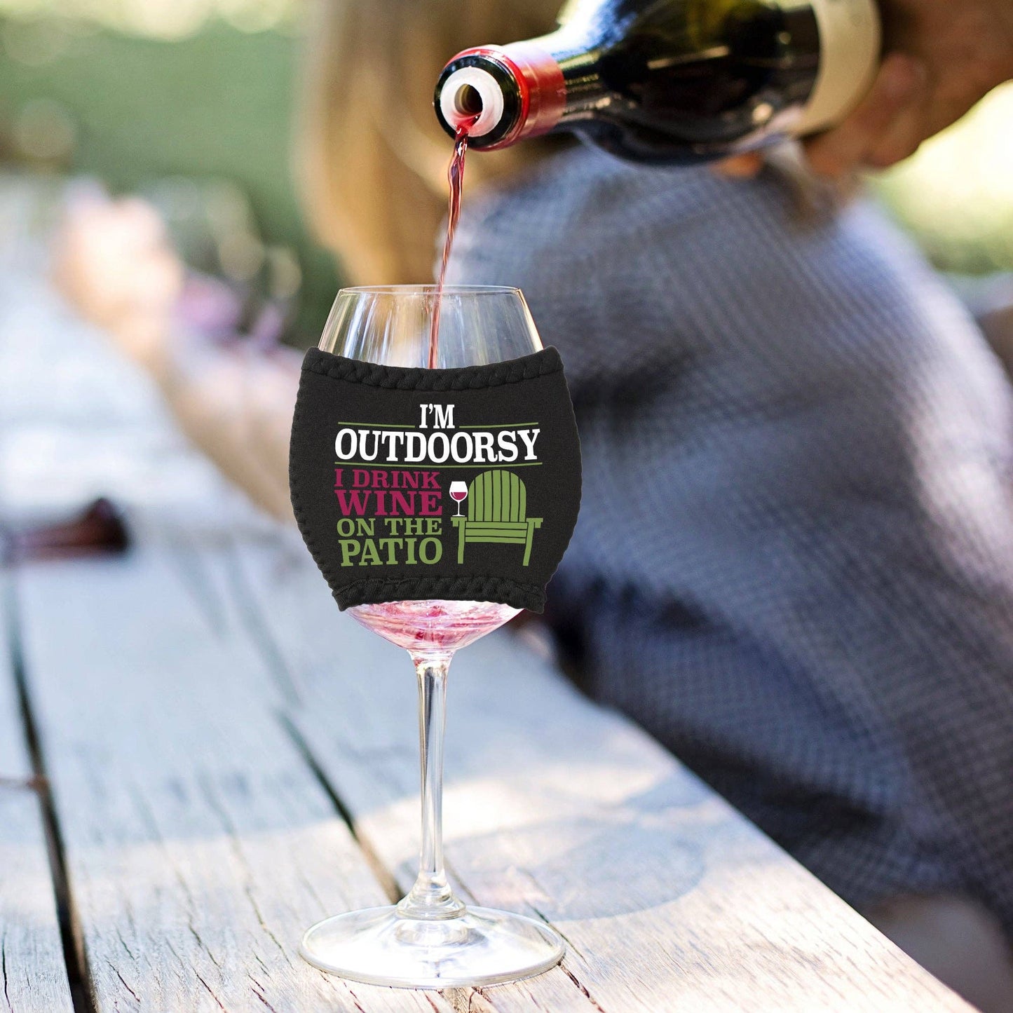 Outdoorsy Wine Glass Sleeve