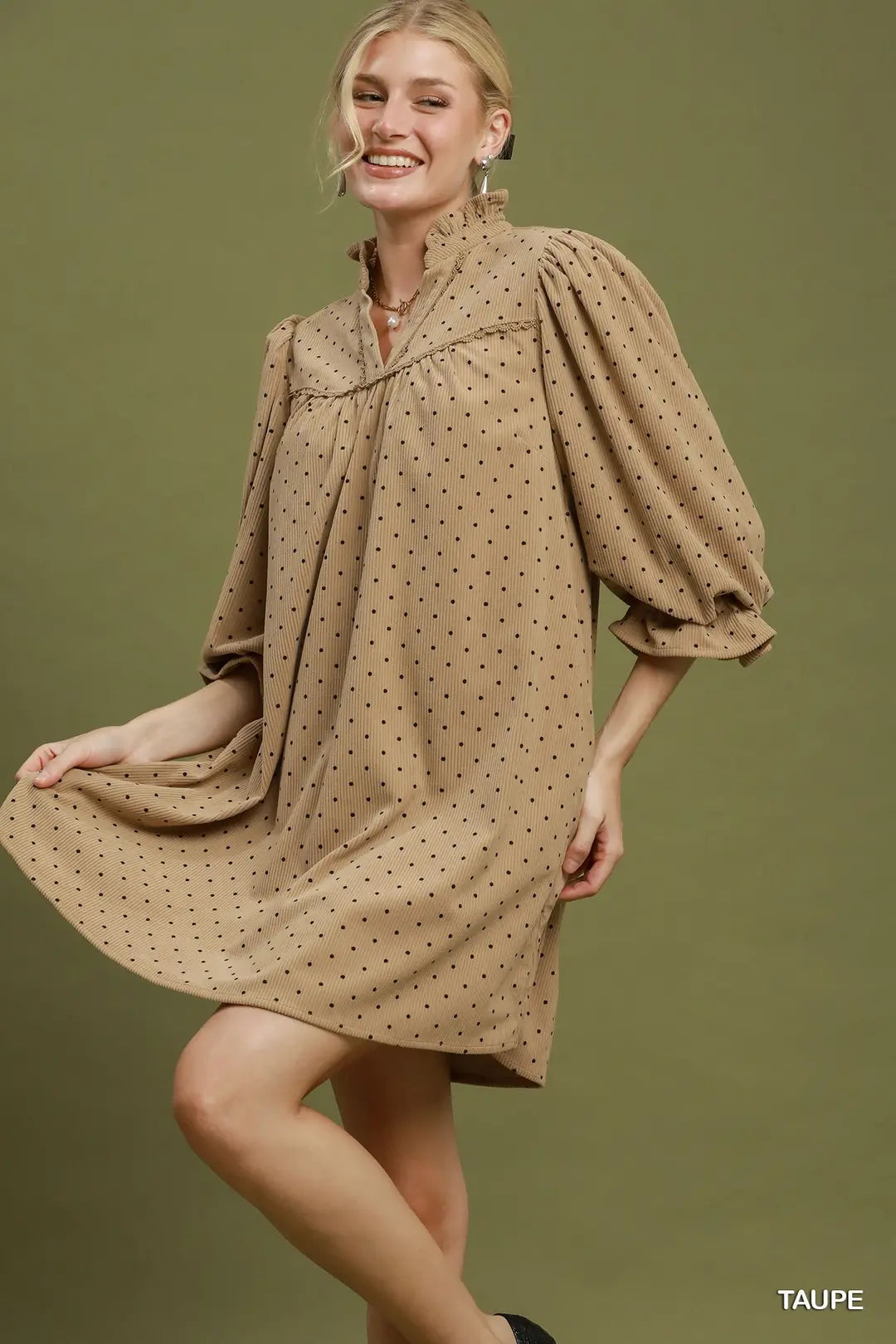 Swiss Dott Ruffle Dress