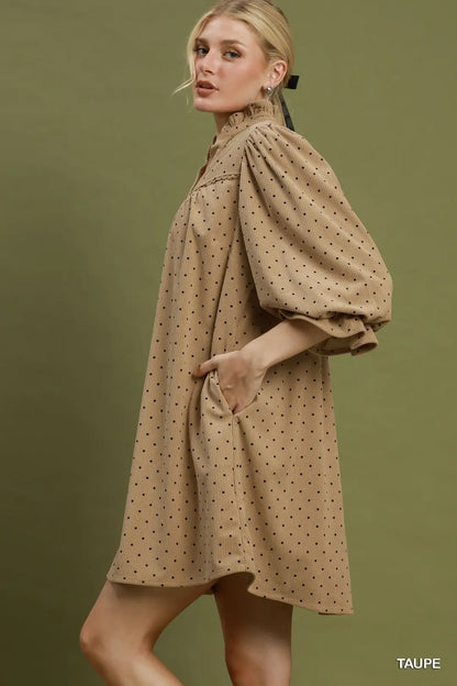 Swiss Dott Ruffle Dress