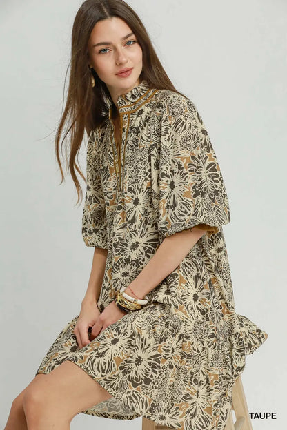 Floral Print Tiered Dress