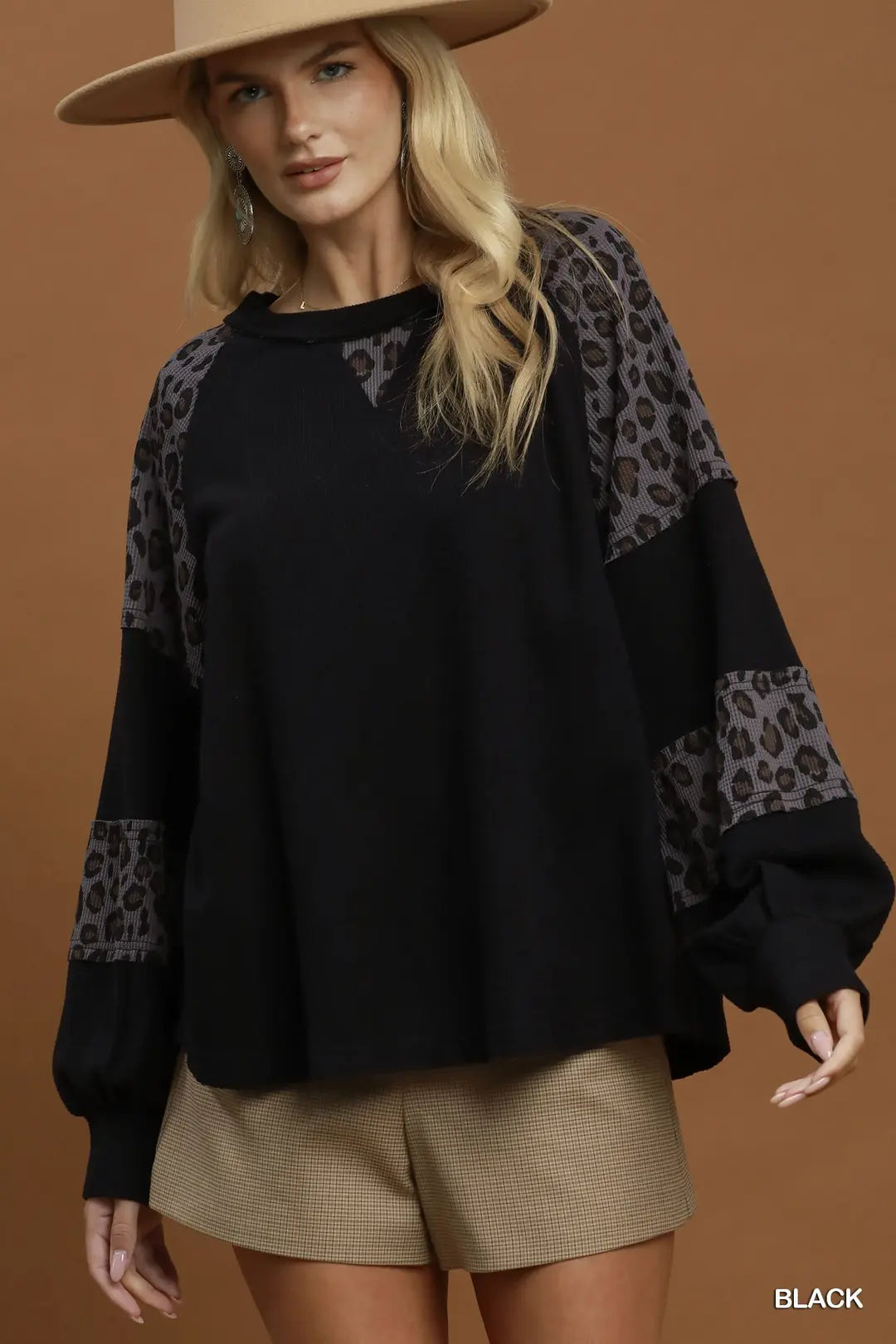 Leopard Mix Thermal Top