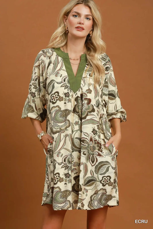 Floral Paisley Dress