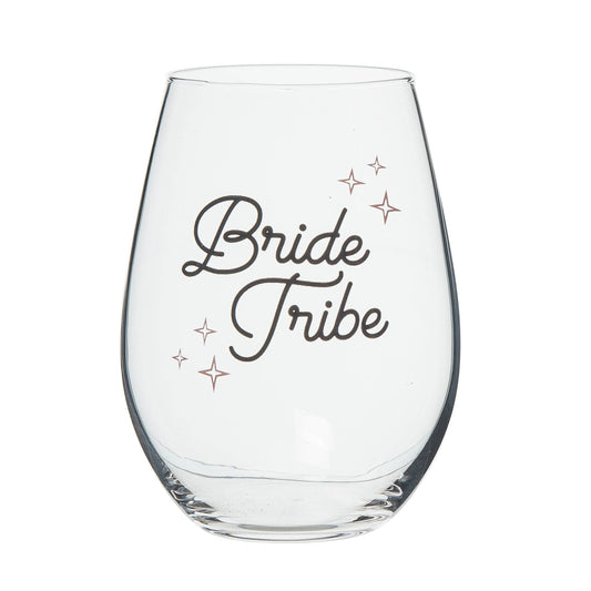 Glass Clear Bride Tribe Wine Glass