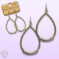 Gold and silver disc teardrop earring