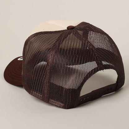 Two-Tone Mesh Back High Crown Foam Trucker Hat - Southern Sassy Boutique