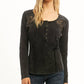 Lace Button Detail Top