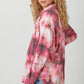 Bleach Dyed Plaid Shacket