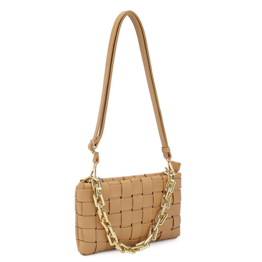 Kylie Chic Weave Crossbody Bag