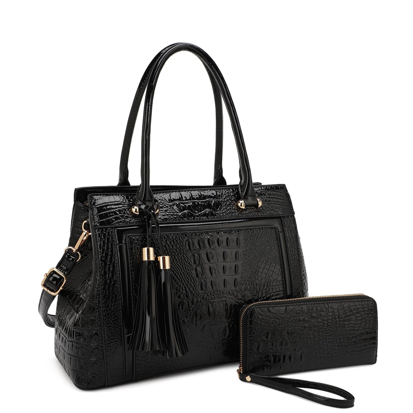 Molina Croc Satchel Set