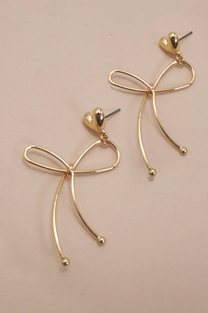 Long Wire Drop Earrings