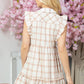 Plaid Button Down Tiered Baby Doll Dress