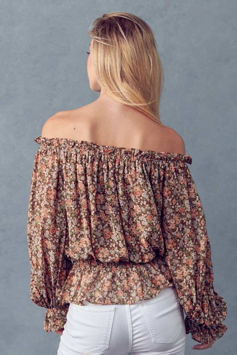 Off-Shoulder Floral Top