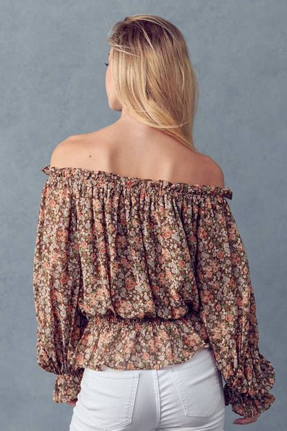 Off-Shoulder Floral Top