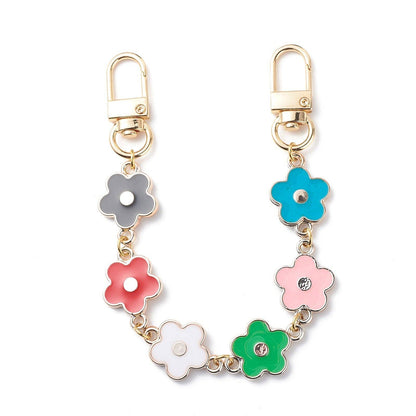 Elegant Pearl Flower Pendant Bag Extender Chain DP25H629