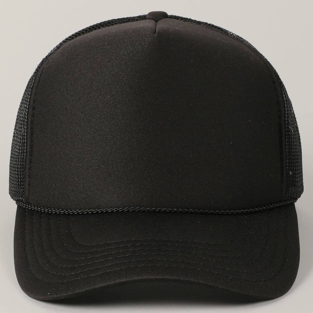 Solid Color OTTO 5-Panel Foam Mesh Back Trucker Hat