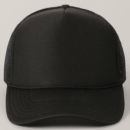 Solid Color OTTO 5-Panel Foam Mesh Back Trucker Hat - Southern Sassy Boutique