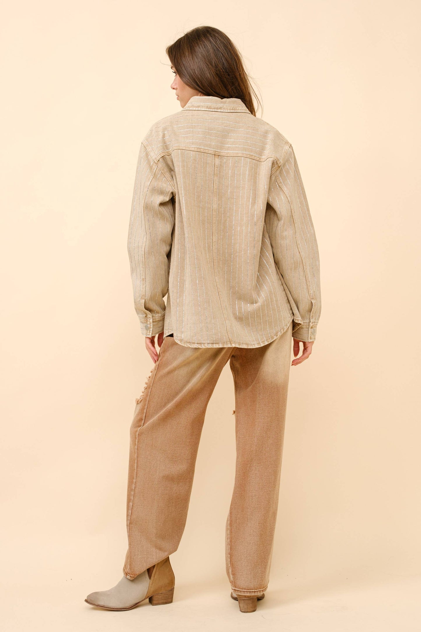 High Luxury Embellished Sparkle Stone Stripe Jacket