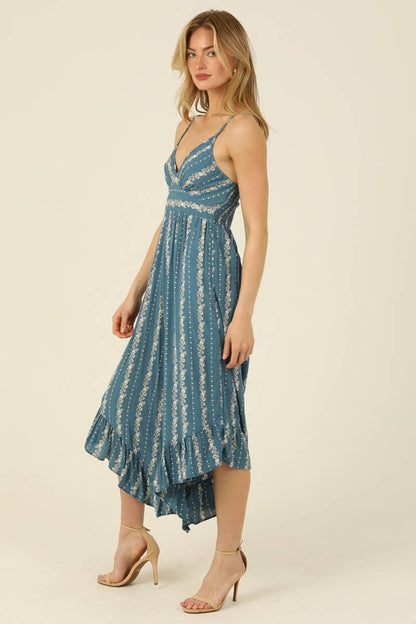 Wide-Leg Angled Hem Jumpsuit