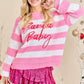 Santa Baby Sweater Featuring Bold Embroidered