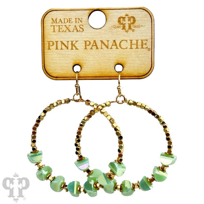 Stone circle earring - Southern Sassy Boutique