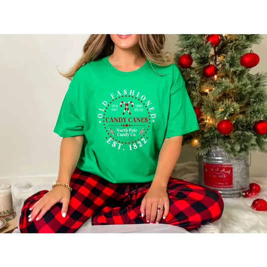 Christmas Candy Cane Gildan 5000 Tee