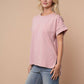 Short Sleeve Solid Knit Top