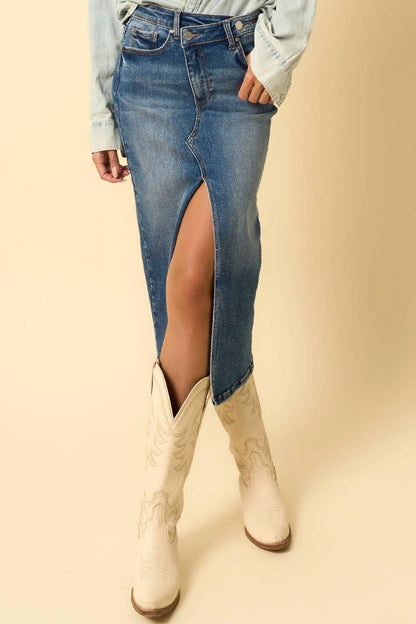 CROSSOVER MIDI SKIRT - Southern Sassy Boutique