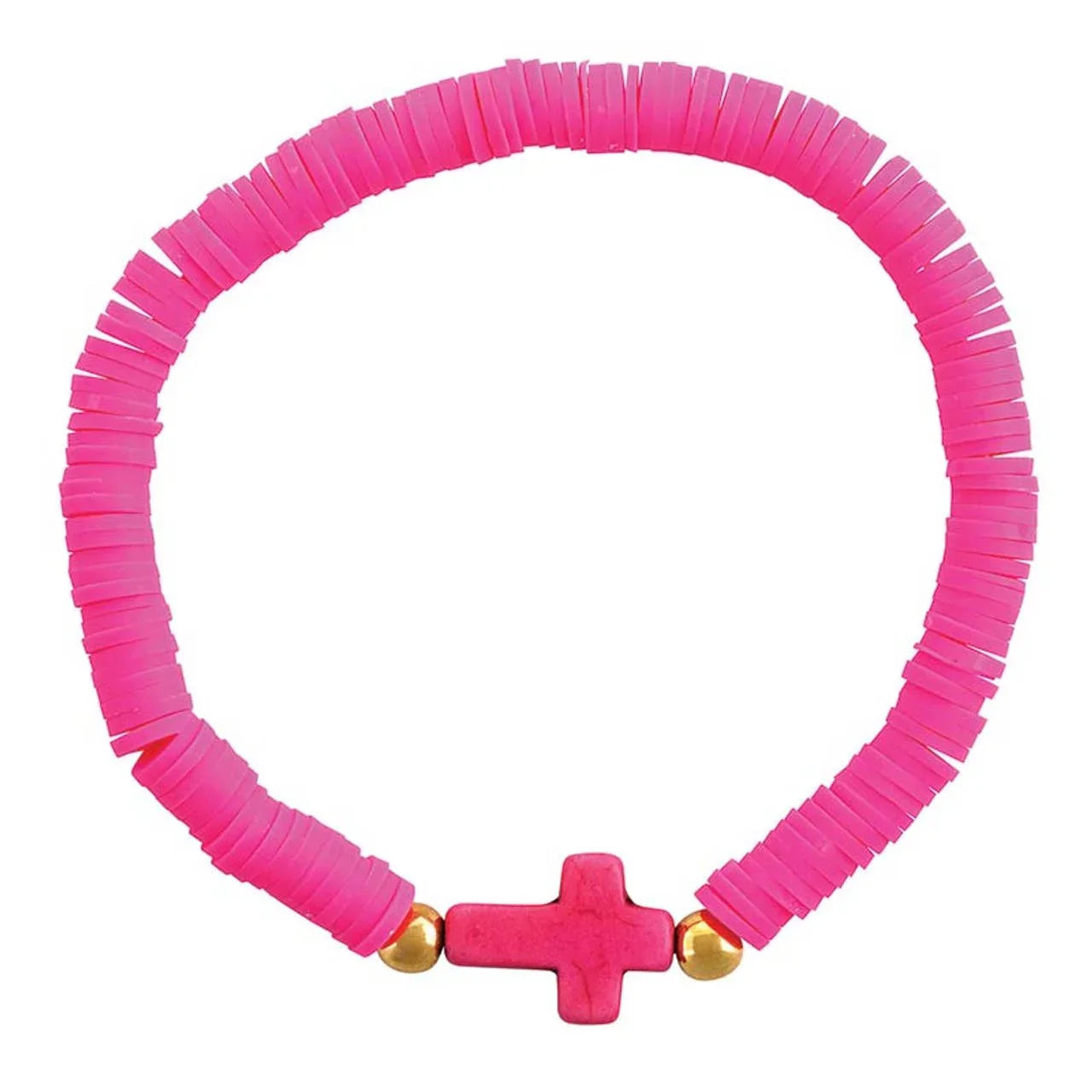 Ceramic Cross Elastic Bracelets - Southern Sassy Boutique