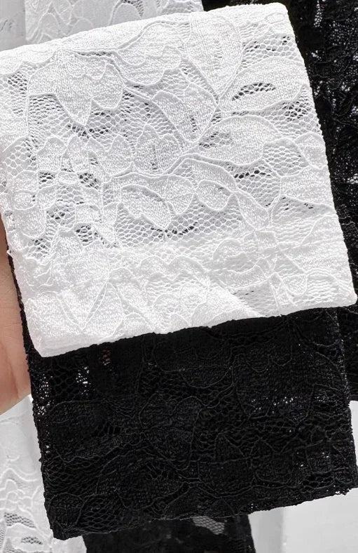 Off the shoulder Sheer Mesh Floral Lace Layering fitted Top - Southern Sassy Boutique