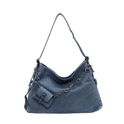 NEW RETRO DENIM COMMUTER TOTE BAG