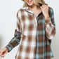 Collard Flannel Mix Dolmen Shirt