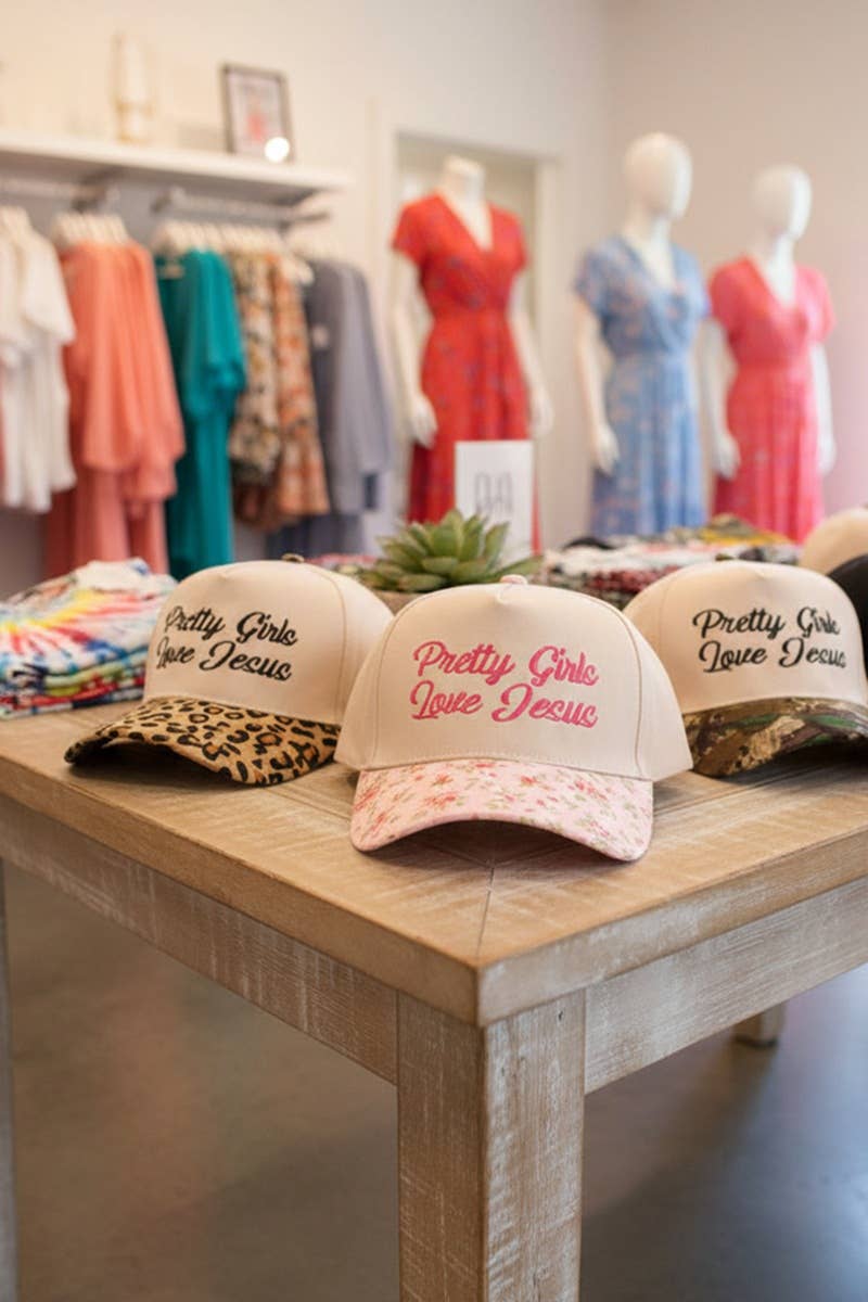 Pretty Girls Love Jesus Two Tone Ball Cap