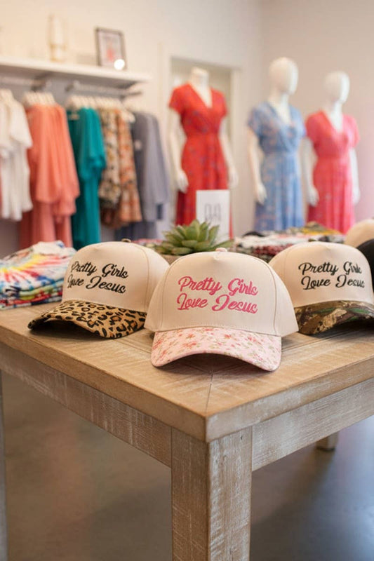 Pretty Girls Love Jesus Two Tone Ball Cap