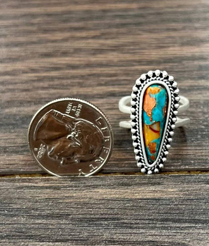 750480, Gemstone Adjustable Ring - Southern Sassy Boutique