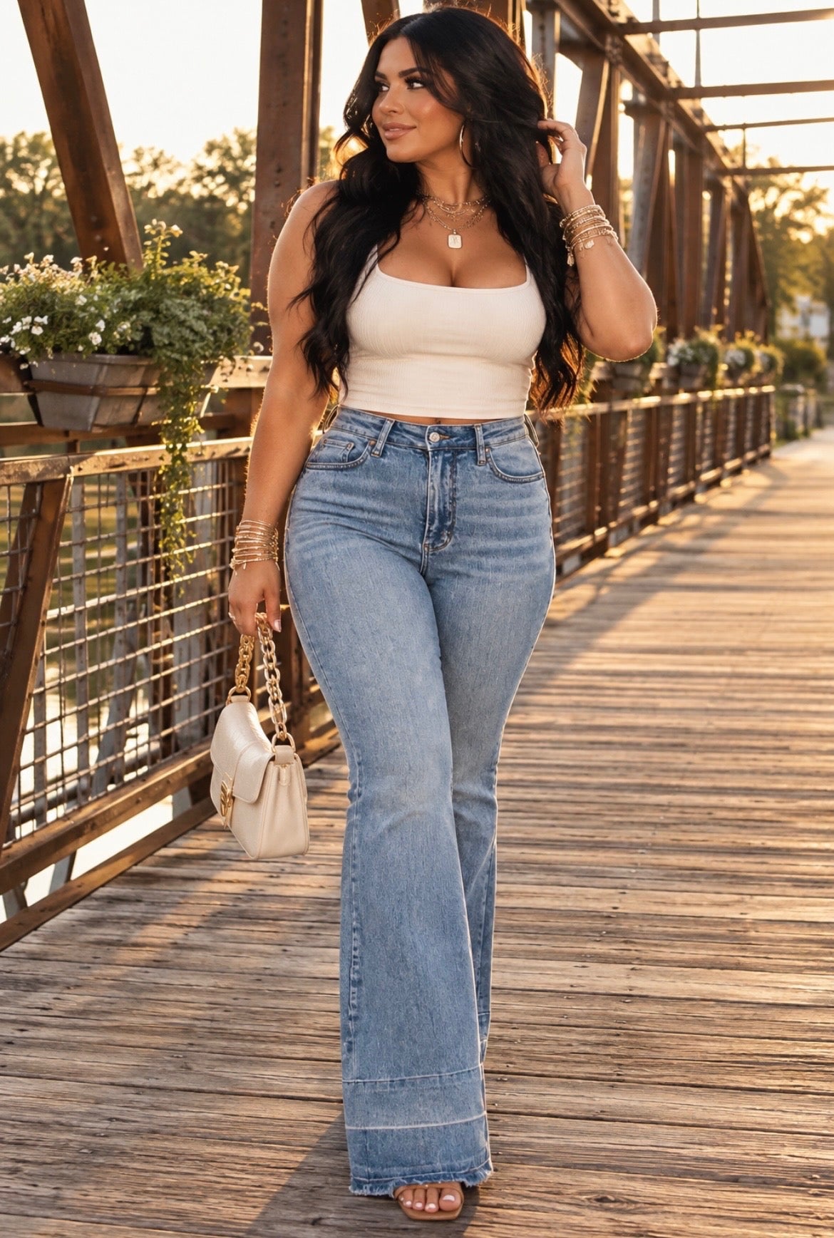 Hw "Tummy Control " W/ Release Hem Flare