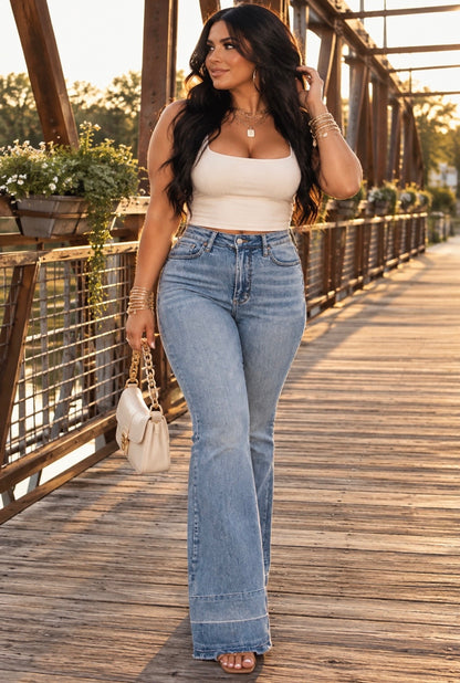 Hw "Tummy Control " W/ Release Hem Flare