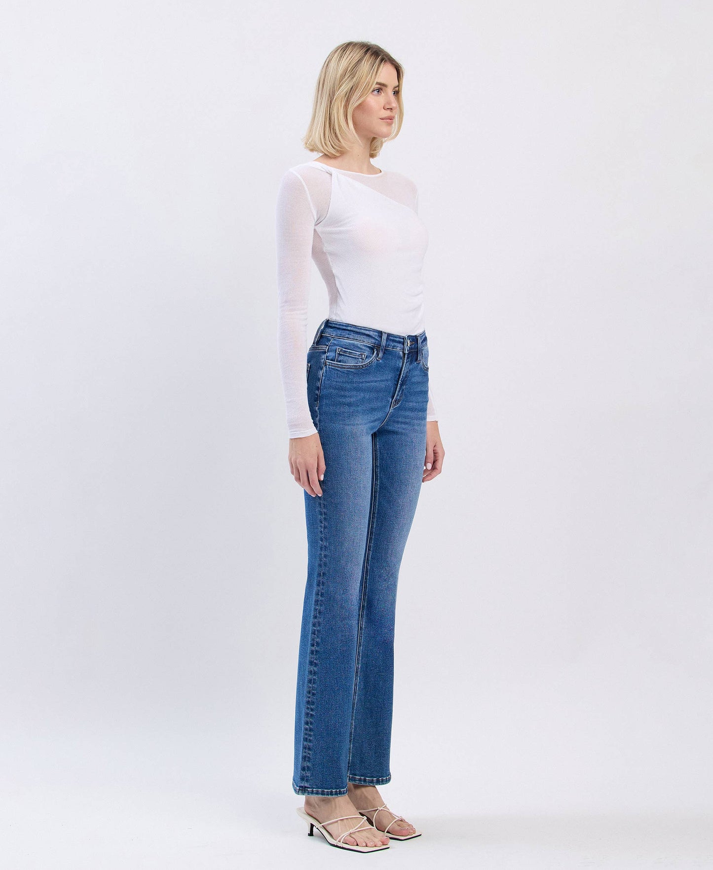 HIGH RISE FULL LENGTH BOOTCUT JEANS - Southern Sassy Boutique